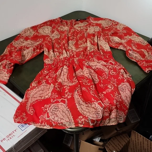 Zara | Dresses | Zara Paisley Print Mini Chiffon Dress | Poshmark